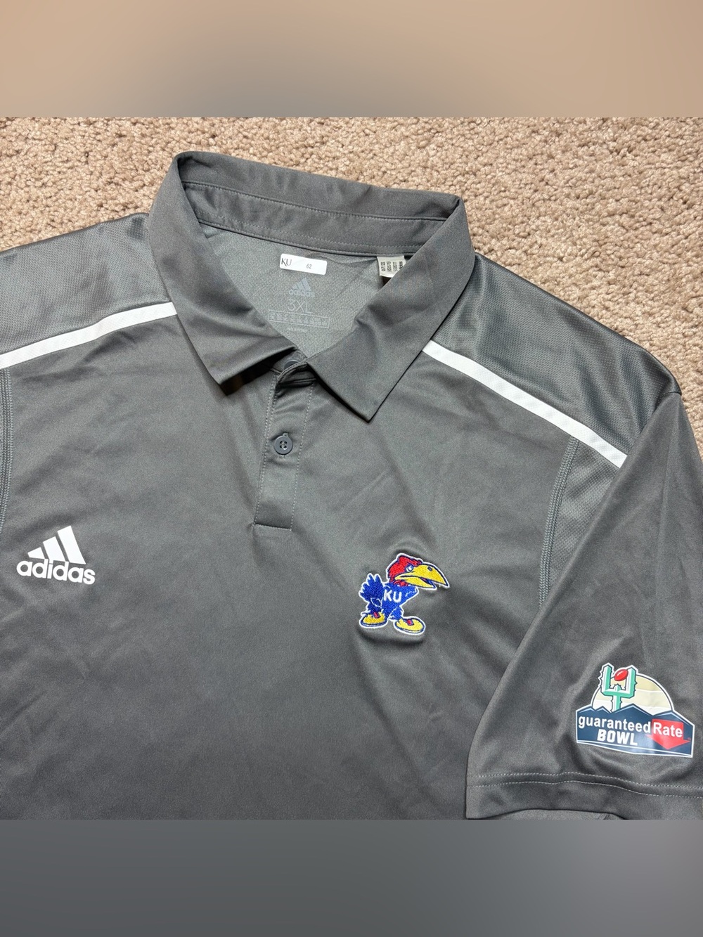 University Kansas Jayhawks Team Issued Bowl Game Polo Shirt